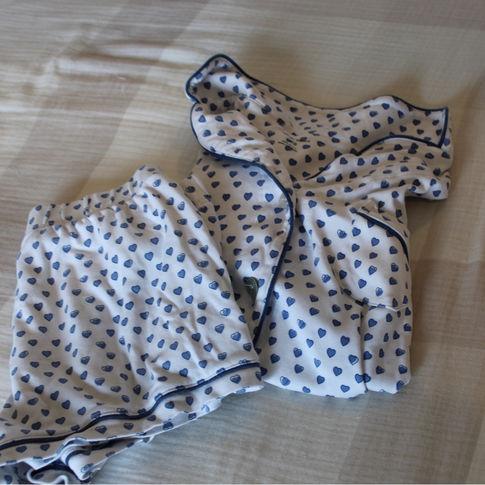 roller rabbit blue hearts polo pajamas RETAIL: $128